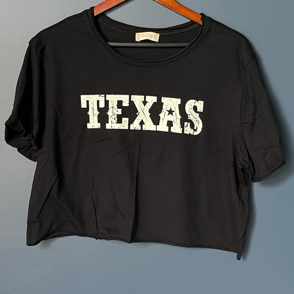 Altard State Cropped Texas tee Black Size Large - Picture 1 of 4